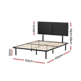 Darrahopens Furniture > Bedroom Artiss Bed Frame Queen Size Metal Frame NOE