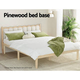 Darrahopens Furniture > Bedroom Artiss Bed Frame Queen Size Wooden Base Mattress Platform Timber Pine BRUNO