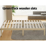 Darrahopens Furniture > Bedroom Artiss Bed Frame Queen Size Wooden Base Mattress Platform Timber Pine BRUNO