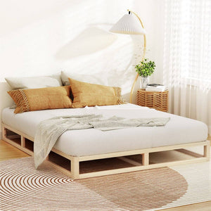 Darrahopens Furniture > Bedroom Artiss Bed Frame Queen Size Wooden Base Mattress Platform Timber Pine KALAM