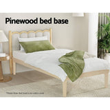 Darrahopens Furniture > Bedroom Artiss Bed Frame Single Size Wooden Base Mattress Platform Timber Pine BRUNO