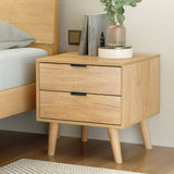 Darrahopens Furniture > Bedroom Artiss Bedside Table 2 Drawers Nightstand Side End Table Storage Cabinet Pine