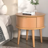 Darrahopens Furniture > Bedroom Artiss Bedside Table Curved Drawers Side End Table Nightstand Legs Bedroom Oak