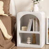 Darrahopens Furniture > Bedroom Artiss Bedside Table Shelves Side End Table Storage Nightstand White ARCHED