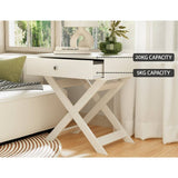 Darrahopens Furniture > Bedroom Artiss Bedside Table Side End Table Drawers Nightstand Bedroom Storage White