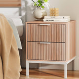 Darrahopens Furniture > Bedroom Artiss Bedside Table Side End Table Shelf Drawers Nightstand Storage Bedroom