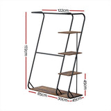 Darrahopens Furniture > Bedroom Artiss Clothes Rack Coat Stand 172cm 4-Tier Walnut