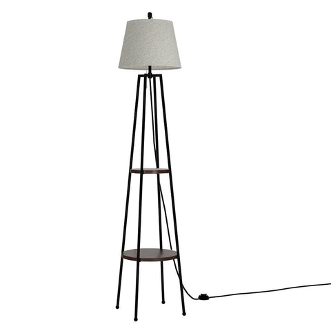 Darrahopens Furniture > Bedroom Artiss Floor Lamp Shelf Stand Modern LED Storage Shelves Living Room Light