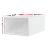 Darrahopens Furniture > Bedroom Artiss Shoe Box Set of 12 Storage Case Stackable Plastic Shoe Cabinet Cube White