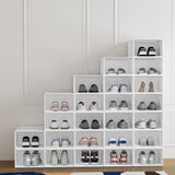 Darrahopens Furniture > Bedroom Artiss Shoe Box Set of 24 Storage Case Stackable Plastic Shoe Cabinet Cube White