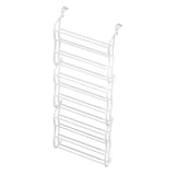 Darrahopens Furniture > Bedroom Artiss Shoe Rack 12-tier 24 Pairs Wall Mounted Metal Plastic Shoe Shleves White