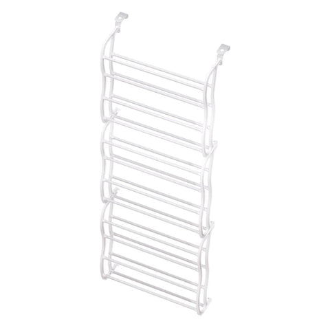 Darrahopens Furniture > Bedroom Artiss Shoe Rack 12-tier 24 Pairs Wall Mounted Metal Plastic Shoe Shleves White