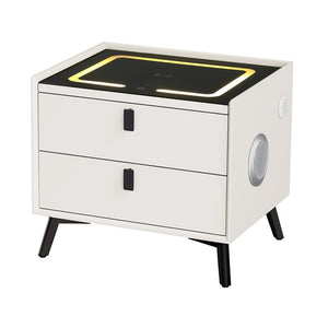 Darrahopens Furniture > Bedroom Artiss Smart Bedside Table 2 Drawers with Wireless Charging Ports LED Lights