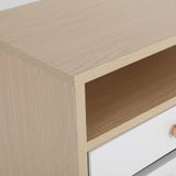 Darrahopens Furniture > Bedroom Bedside Table Side Storage Cabinet Nightstand Bedroom 2 Drawer ANYA OAK