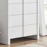 Darrahopens Furniture > Bedroom Dome White 5 Chest of Drawers