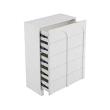 Darrahopens Furniture > Bedroom Dome White 5 Chest of Drawers