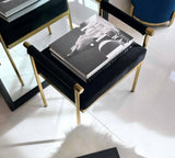 Darrahopens Furniture > Bedroom Interior Ave - Cuba Velvet Vanity Stool - Black