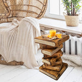 Darrahopens Furniture > Bedroom Side Table, corner Stool, Plant Stand Raintree Wood Natural Finish-Book