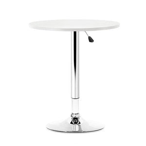 darrahopens Furniture > Dining Artiss Bar Table Kitchen Tables Swivel Round Metal White