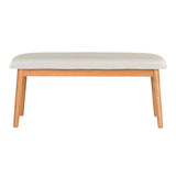 Darrahopens Furniture > Dining Artiss Dining Bench Upholstery Seat Stool Chair Cushion Furniture Oak 106cm