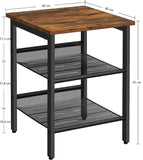 Darrahopens Furniture > Dining End Table Industrial Side Table Mesh Shelves