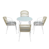 Darrahopens Furniture > Dining Gardeon 5pc Outdoor Dining Set Furniture Table and Chair Lounge Setting 4 Seater