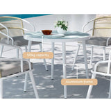 Darrahopens Furniture > Dining Gardeon 5pc Outdoor Dining Set Furniture Table and Chair Lounge Setting 4 Seater