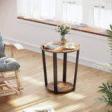 Darrahopens Furniture > Dining Industrial Iron Frame Round Coffee Table