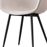 darrahopens Furniture > Dining Loney Light Grey Upholstered PU Fabric Dining Chair Set of 2