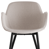 darrahopens Furniture > Dining Loney Light Grey Upholstered PU Fabric Dining Chair Set of 2