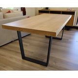 Darrahopens Furniture > Dining Petunia  9pc 210cm Dining Table Set 8 Wishbone Chair Elm Timber Wood Metal Leg