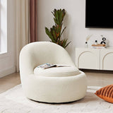 Darrahopens Furniture > Living Room Anda Modern Boucle Fabric Swivel Chair