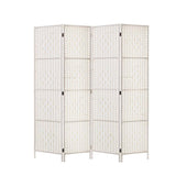 darrahopens Furniture > Living Room Artiss 4 Panel Room Divider Screen Privacy Timber Foldable Dividers Stand White