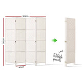 darrahopens Furniture > Living Room Artiss 4 Panel Room Divider Screen Privacy Timber Foldable Dividers Stand White