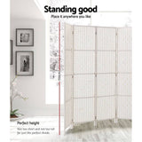 darrahopens Furniture > Living Room Artiss 4 Panel Room Divider Screen Privacy Timber Foldable Dividers Stand White