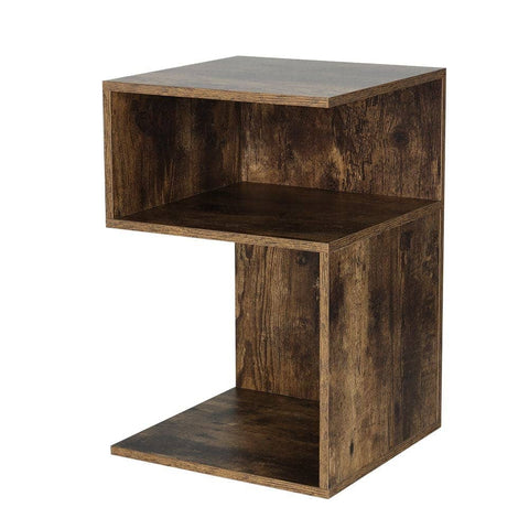 Darrahopens Furniture > Living Room Artiss Bedside Table 2 Shelves Nightstand Side End Lamp Table Bedroom Rust Oak