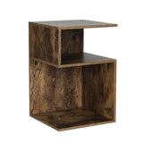 Darrahopens Furniture > Living Room Artiss Bedside Table 2 Shelves Nightstand Side End Lamp Table Bedroom Rust Oak