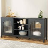 Darrahopens Furniture > Living Room Artiss Buffet Sideboard Shelves Double Doors - Black