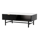 Darrahopens Furniture > Living Room Artiss Coffee Table Drawer Storage Shelf Black