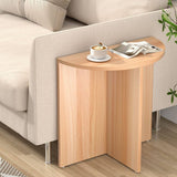 Darrahopens Furniture > Living Room Artiss Coffee Table Side End Semi-circle Tables Bedside Sofa Wooden Table