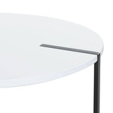 Darrahopens Furniture > Living Room Artiss Coffee Table Side Table Round White Cedric