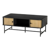 Darrahopens Furniture > Living Room Artiss Coffee Table Sliding Drawer Door Black Boris