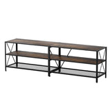 Darrahopens Furniture > Living Room Artiss Entertainment Unit TV Stand 3-tier Display Shelves Vintage Rustic Walnut