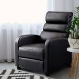 darrahopens Furniture > Living Room Artiss Luxury Recliner Chair Chairs Lounge Armchair Sofa Leather Cover Brown