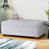 Darrahopens Furniture > Living Room Artiss Ottoman Storage Sofa Bed 112cm Foldable Grey