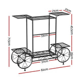 Darrahopens Furniture > Living Room Artiss Plant Stand 6 Tier Iron 4 Wheeler