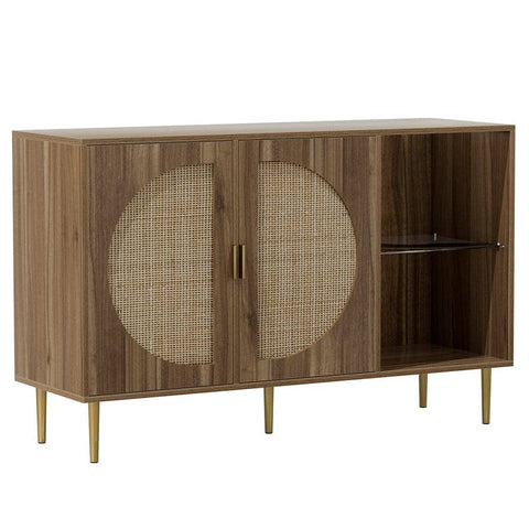 Darrahopens Furniture > Living Room Artiss Rattan Buffet Sideboard Storage Display Shelves Cupboard Cabinet Kitchen