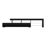 Darrahopens Furniture > Living Room Artiss TV Cabinet Entertainment Unit Stand RGB LED Gloss Furniture 215cm Black