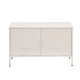 Darrahopens Furniture > Living Room ArtissIn Buffet Sideboard Locker Metal Storage Cabinet - BASE White