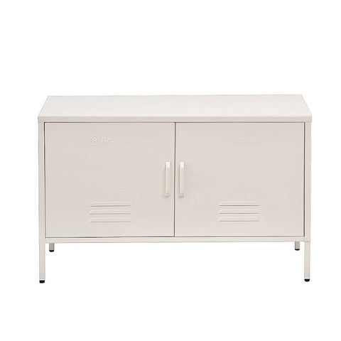 Darrahopens Furniture > Living Room ArtissIn Buffet Sideboard Locker Metal Storage Cabinet - BASE White